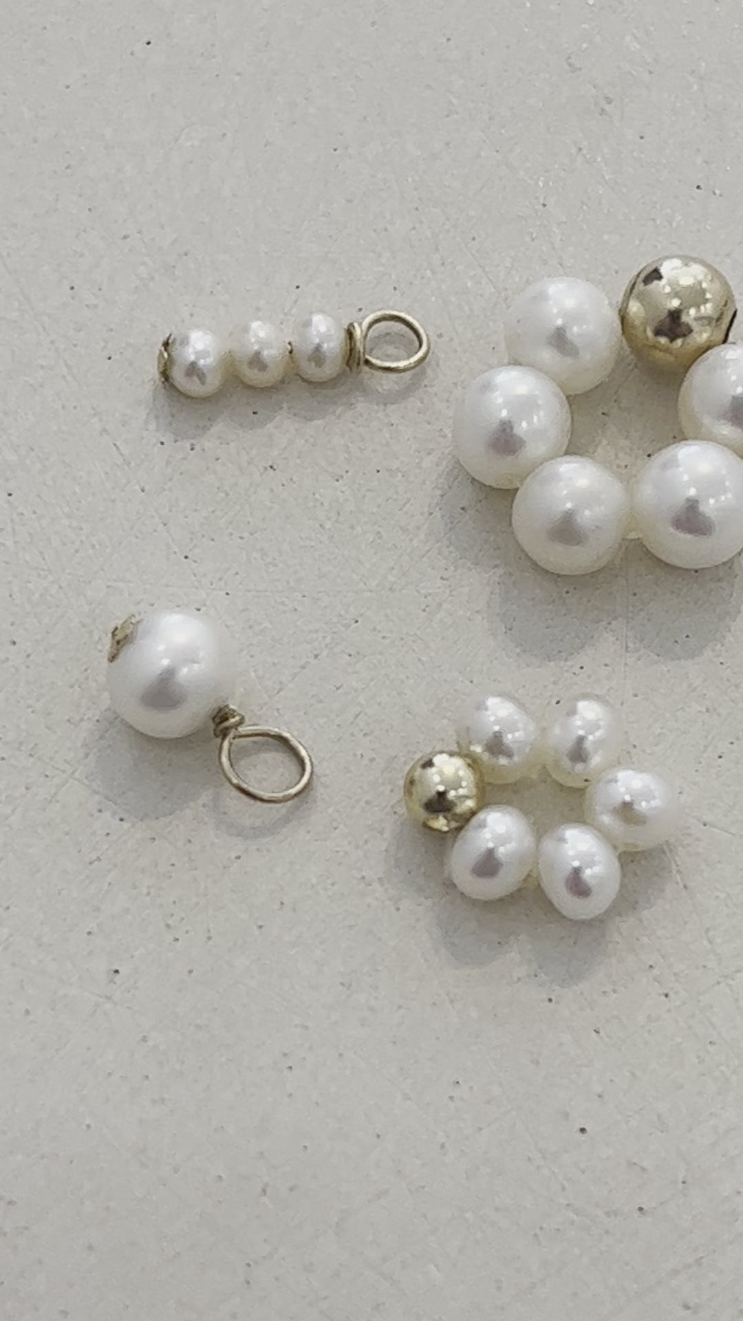 ring pearl charm - L